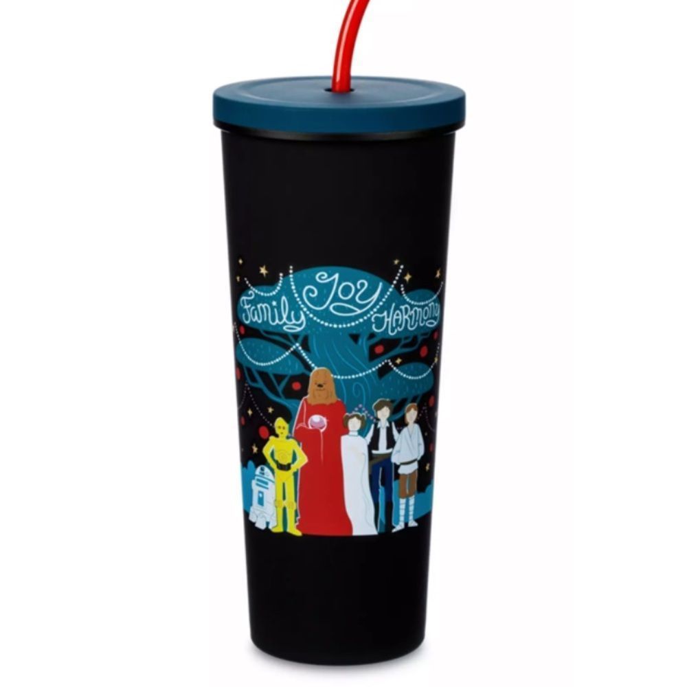 Disney Star Wars Life Day Stainless Steel Tumbler with Straw (NWT)